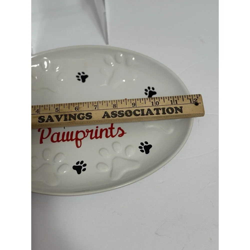 Pawprints Dog Lover Platter Road‎ to My Heart Paved W Pawprints Pet Parent GIFT